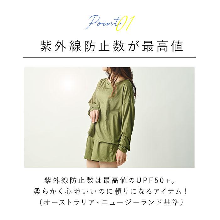 ラッシュガード 通販ラッシュガード レディース 上下セット 長袖 おしゃれ パーカー プルオーバー 無地 シンプル ショートパンツ セットアップ  ラッシュガード |  | 16