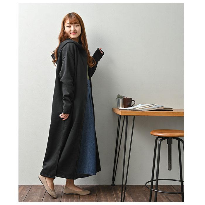 コーディガン 通販 秋 冬 アウター レディース 秋冬 上着 ワンマイルウェア フード付き フーディ ロング マキシ丈 裏起毛 ふわふわ もこもこ コーディガン |  | 09