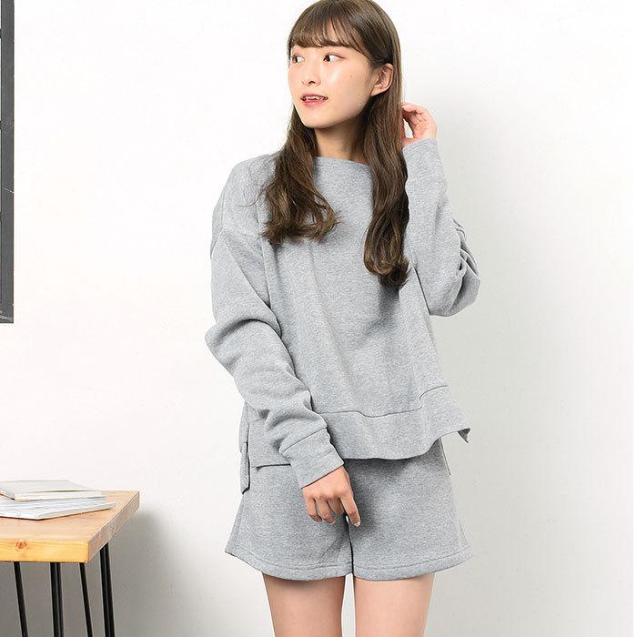 レディース ルームウェア 上下セット 長袖 通販 ショートパンツ ハーフパンツ プルオーバー トレーナー パジャマ 秋 冬 秋冬 スウェット 上下  おしゃれ :hw8354:BACKYARD FAMILY ママタウン - 通販 - Yahoo!ショッピング