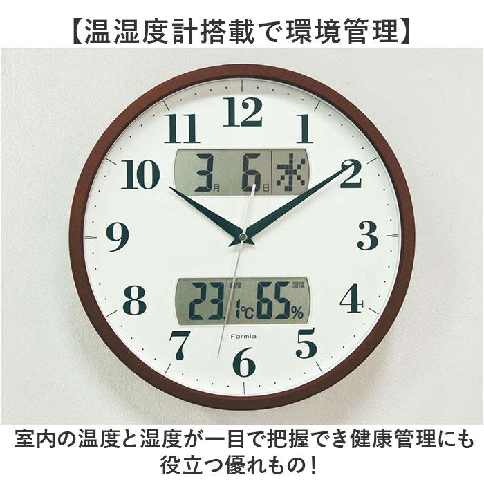 掛け時計 温度 湿度 通販 壁掛け時計 時計 壁掛け 日付 温度湿度計