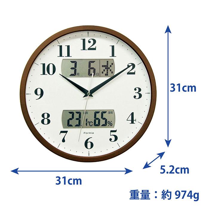 掛け時計 温度 湿度 通販 壁掛け時計 時計 壁掛け 日付 温度湿度計