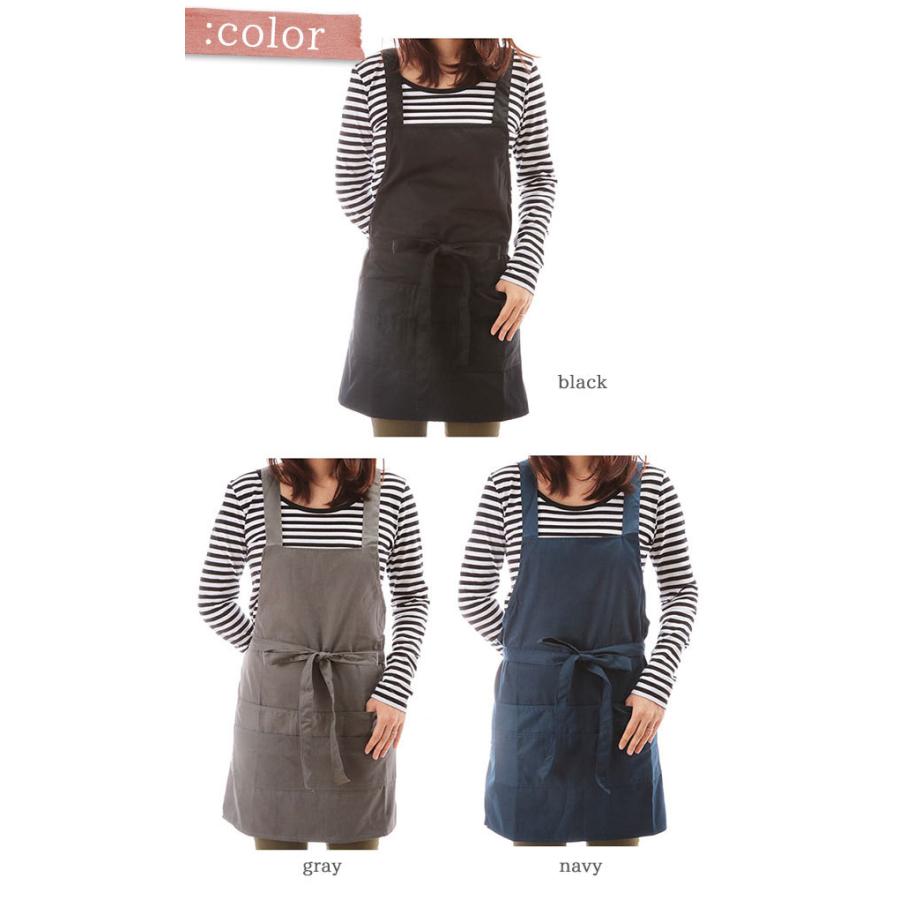 エプロン おしゃれ 保育士 ショートエプロン ベーシック おしゃれ 保育士 クロス コットン 定番 クロスタイプ ポケット ショート丈 シンプル | ブランド登録なし | 07