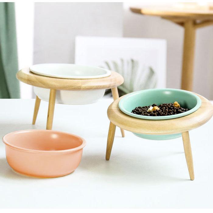 フードボウル 高さがある 通販 猫 犬 木製 陶器 高さ調整 フードボール フードスタンド 食器スタンド 食事台 食器台 ご飯台 エサ台 おしゃれ フードボウル |  | 08