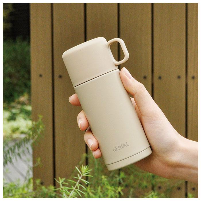 水筒 通販水筒 コップ付き 保温 保冷 200ml 少量 マイボトル 直飲み マグボトル おしゃれ かわいい ミニボトル 小さめ 日用品 母の日 敬老の日 ギフト  水筒 | GENIAL | 06