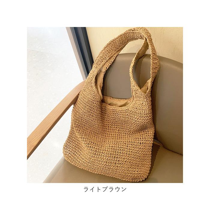 編みバッグ 通販編みバッグ 編みかごバッグ カゴバッグ かご かごバック バック ショルダー ハンドバッグ ファスナー ネットバッグ ネット 通勤 通学 編みバッグ | ブランド登録なし | 14