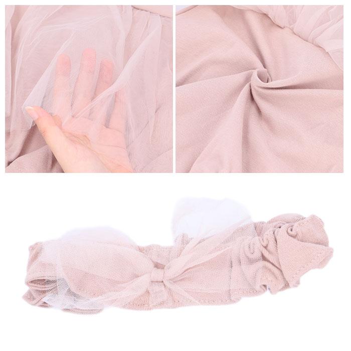 ベビー ワンピース 80 通販 半袖 赤ちゃん baby キッズ ロンパース チュール セレモニードレス ベビードレス フォーマル ドレス ベビー服 ヘアバンド付き ベビー | Quut | 13