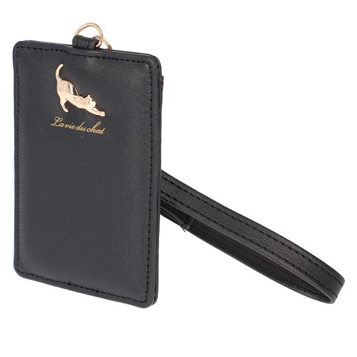 パスケース 通販パスケース リール付き おしゃれ 大人 可愛い 定期入れ かわいい フェイクレザー pu レザー風 ICカードケース 高校生 猫 ねこ ネコ  パスケース | ブランド登録なし | 09