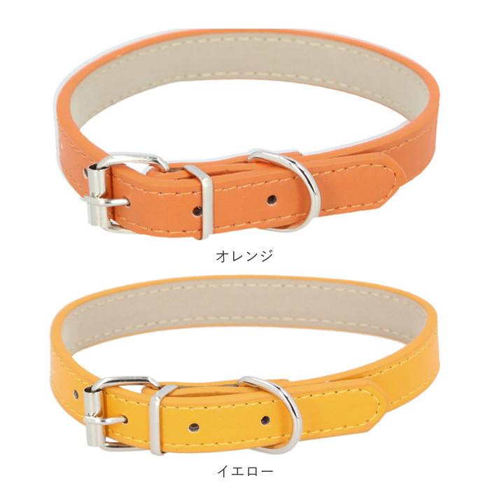 ペット 通販ペット 首輪 おしゃれ 猫 犬 痛くない かわいい 可愛い シンプル ネコ イヌ 小型犬 中型犬 散歩 ペット用品 ペットグッズ PUレザー 合皮 革 | BACKYARD FAMILY | 30