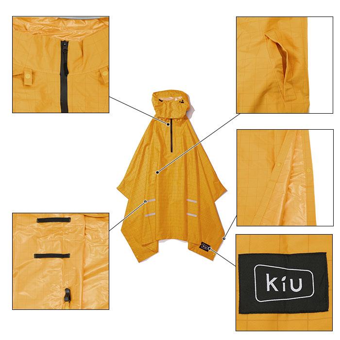kiu 通販kiu レイン コート ポンチョ キウ k203 レインコート レディース メンズ おしゃれ 撥水 はっ水 自転車 通学 通勤 アウトドア リュック対応 | KiU | 19