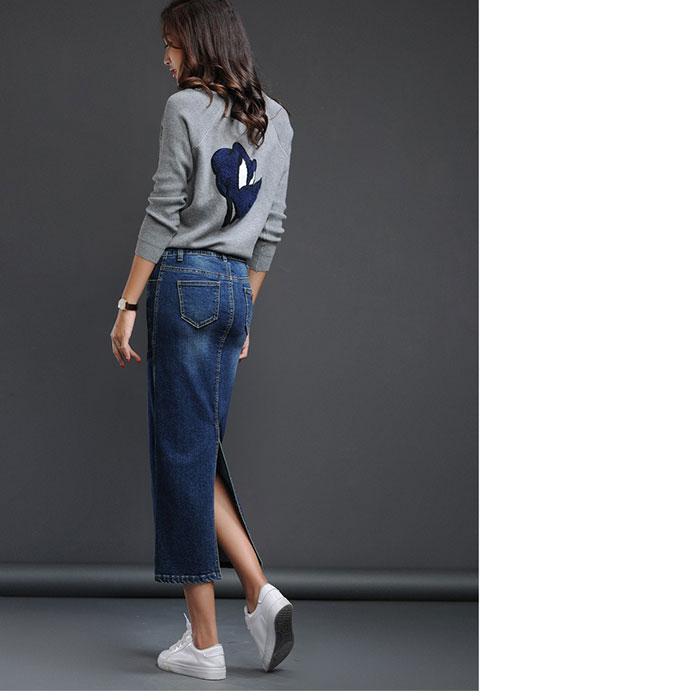 デニムスカート 通販デニムスカート ロング マキシ丈 デニムロングスカート スリットスカート タイトスカート ペンシルスカート ハイウエスト デニムスカート | ブランド登録なし | 06