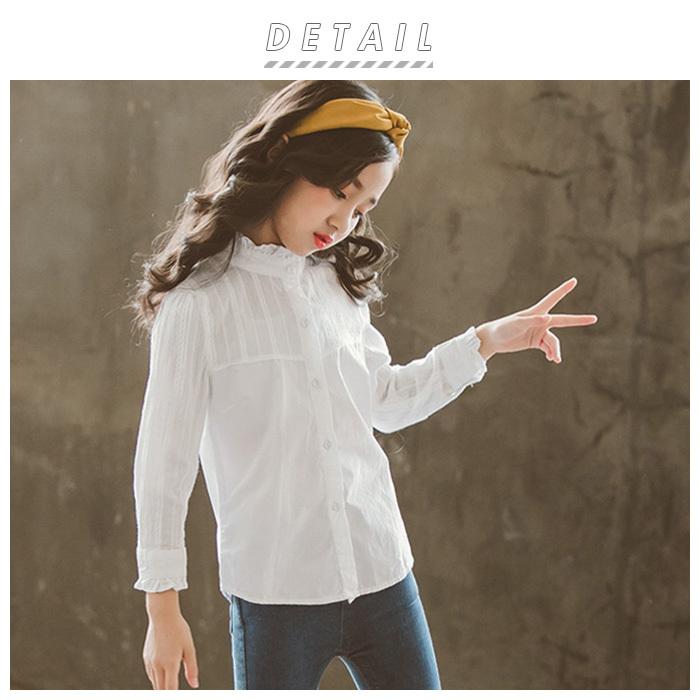 長袖 キッズ ブラウス 通販 立ち襟 フリル 子供服 子ども服 女の子 卒業式 入学式 おしゃれ かわいい 1 130 140 150 160 サイズ 白ブラウス シンプル Backyard Family 通販 Paypayモール