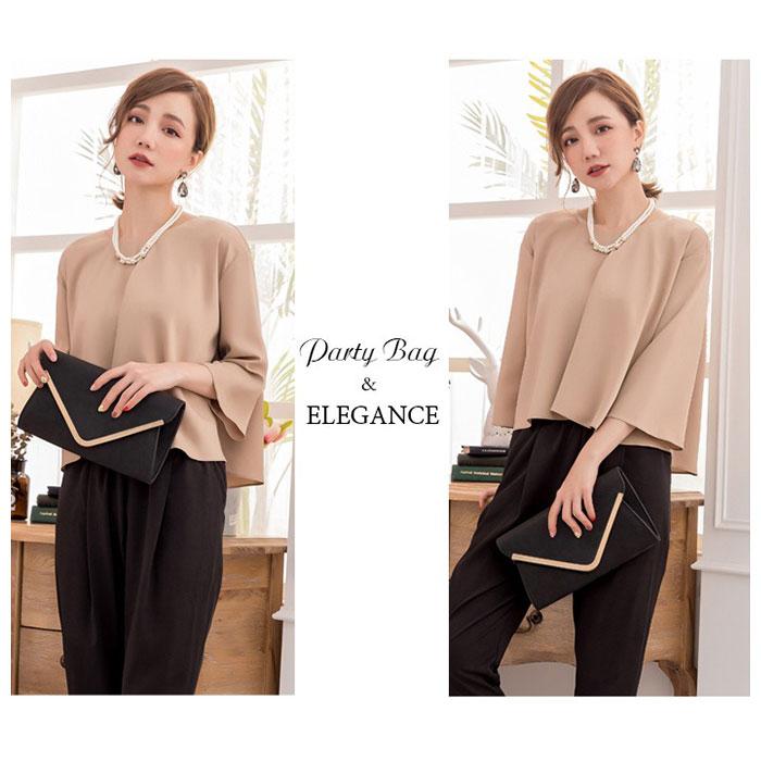パーティーバッグ 通販 クラッチバッグ ショルダーバッグ ハンドバッグ 3WAY レター型 フォーマル レディース フェイクレザー 冠婚葬祭 大人 パーティーバッグ | ブランド登録なし | 02
