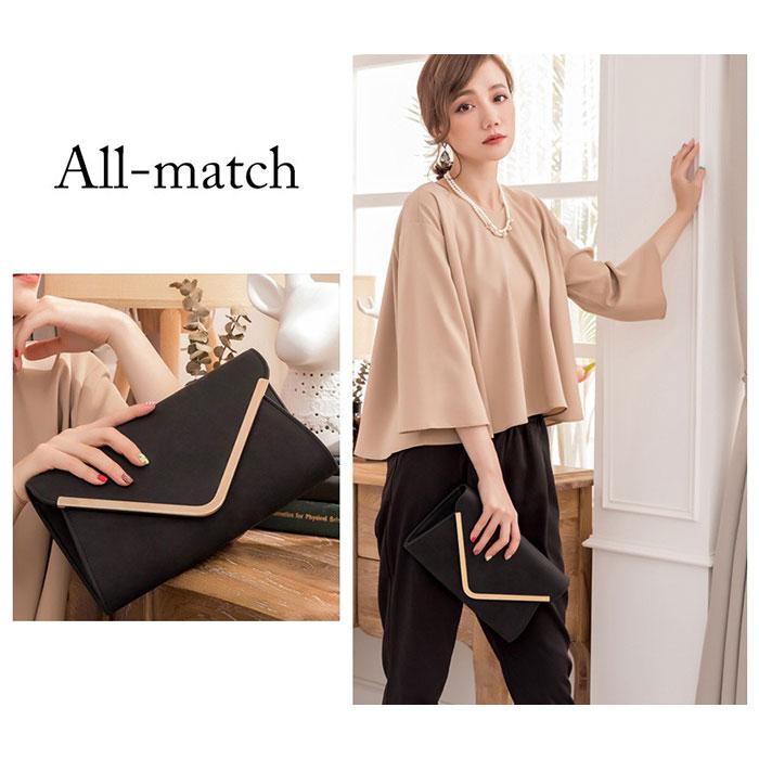 パーティーバッグ 通販 クラッチバッグ ショルダーバッグ ハンドバッグ 3WAY レター型 フォーマル レディース フェイクレザー 冠婚葬祭 大人 パーティーバッグ | ブランド登録なし | 03