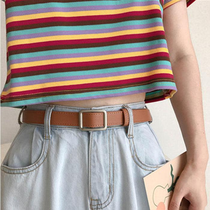 ベルト 穴なし 通販 穴無しベルト 穴なしベルト フェイクレザーベルト スクエア 穴無し フェイクレザー 合成皮革 合皮 調節可能 耐久性 カジュアル ベルト | BACKYARD FAMILY | 08