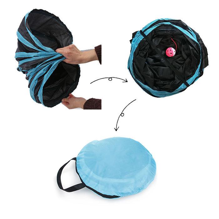 猫 トンネル 通販 おもちゃ 一人遊び 玩具 猫用 ねこ ネコ 5道 折りたたみ コンパクト 折り畳み キャットトンネル おしゃれ かわいい インテリア 雑貨 知育 猫 | ブランド登録なし | 09