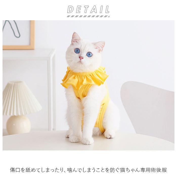 猫 術後服 通販 手術後服 傷舐め防止 術後ウェア ウェア おむつ ネコ キャット ねこ 柔らかい 傷口保護 皮膚保護 脱毛部保護 保護 介護 避妊 去勢 生理期 猫 |  | 01