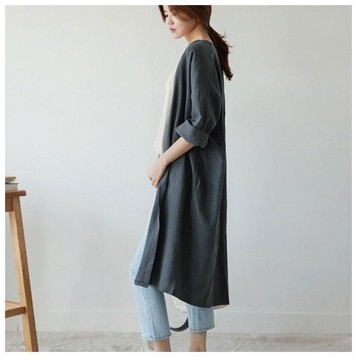 トレンチコート レディース 通販 スプリングコート ロング ロング丈 コート チェスターコート カーディガン ロングカーディガン アウター トレンチコート | BACKYARD FAMILY | 03