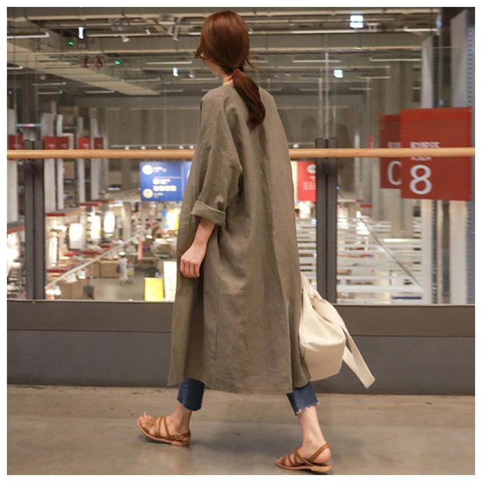 トレンチコート レディース 通販 スプリングコート ロング ロング丈 コート チェスターコート カーディガン ロングカーディガン アウター トレンチコート | BACKYARD FAMILY | 06