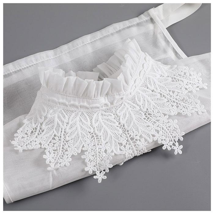 つけ襟 レース 通販 花柄 ブラウス付け襟 付け衿 付け襟 フリル レディース 重ね着 レイヤード 無地 レースつけ襟 小物 フリル付き かわいい おしゃれ つけ襟 |  | 11