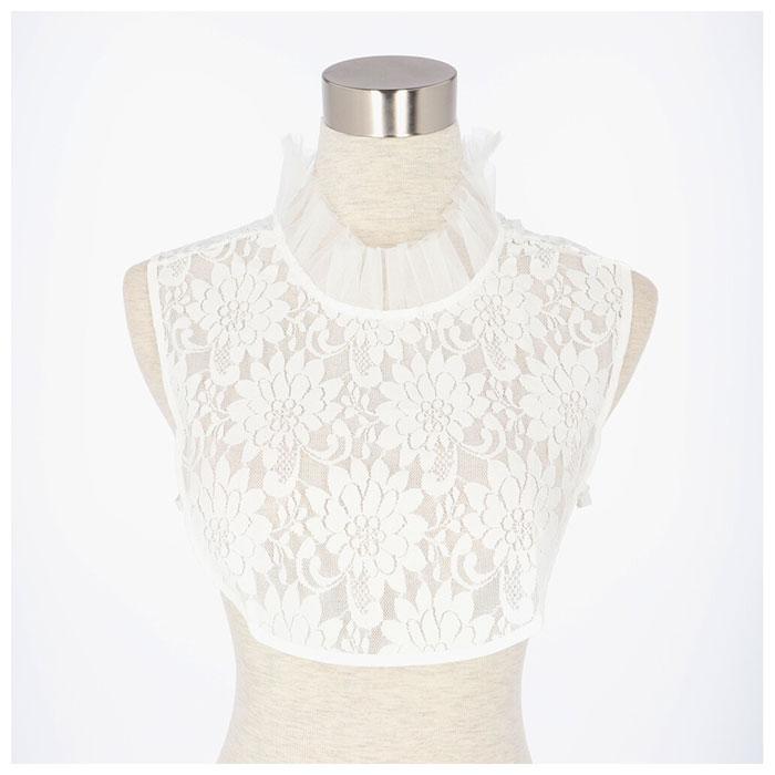 つけ襟 レース 通販 付け襟 フリル つけえり 重ね着 レイヤード スタンドカラー レディース ファッション 小物 蓮の葉 ピンク ブラック ホワイト つけ襟 |  | 06