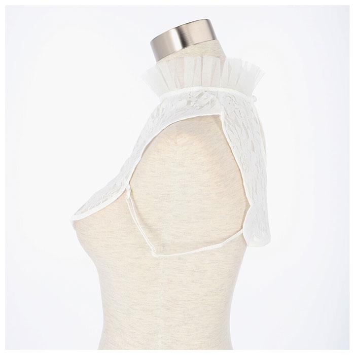 つけ襟 レース 通販 付け襟 フリル つけえり 重ね着 レイヤード スタンドカラー レディース ファッション 小物 蓮の葉 ピンク ブラック ホワイト つけ襟 |  | 08