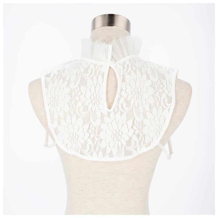 つけ襟 レース 通販 付け襟 フリル つけえり 重ね着 レイヤード スタンドカラー レディース ファッション 小物 蓮の葉 ピンク ブラック ホワイト つけ襟 |  | 09