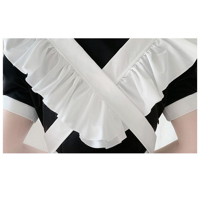 メイド服 可愛い 通販 メイドドレス ロング 長袖 半袖 クラシック クラシカル 英国風 イギリス風 フリル コスプレ ワンピース メイド ロイヤルメイド メイド服 | ブランド登録なし | 08