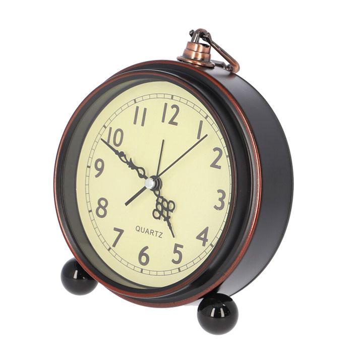 置き時計 通販置き時計 アナログ 置時計 目覚まし時計 アラーム 時計 おしゃれ アンティーク調 木目調 静音 アラームクロック 電池式 クラシック調 置き時計 | ブランド登録なし | 05