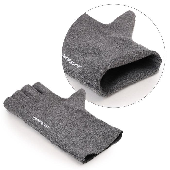 手袋 レディース 指なし 通販 薄手 てぶくろ スマホ手袋 指切り手袋 ハンドウォーマー 裏起毛 洗える 暖かい 温かい 柔らかい ジュニア スマホ 対応 手袋 | ブランド登録なし | 17