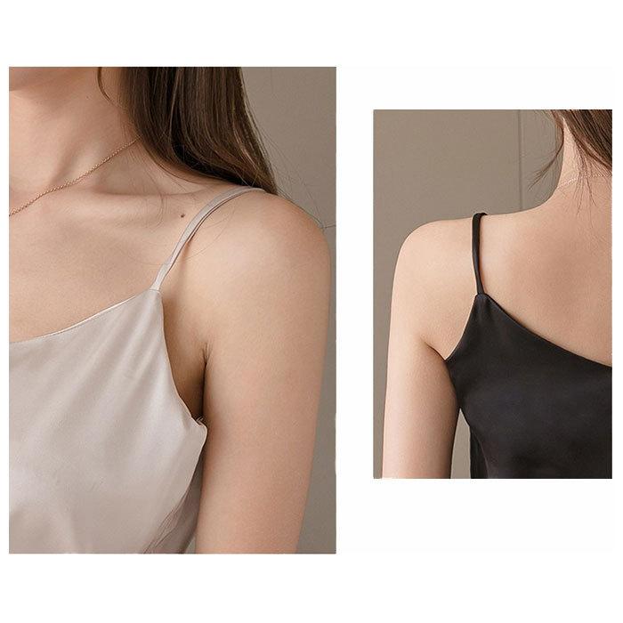 インナー レディース キャミソール 通販 サテンキャミ サテン ミディアム丈 カジュアル キャミソール シンプル トップス 秋 冬 OL ママ 母 20代 30代 インナー | KINNER | 05