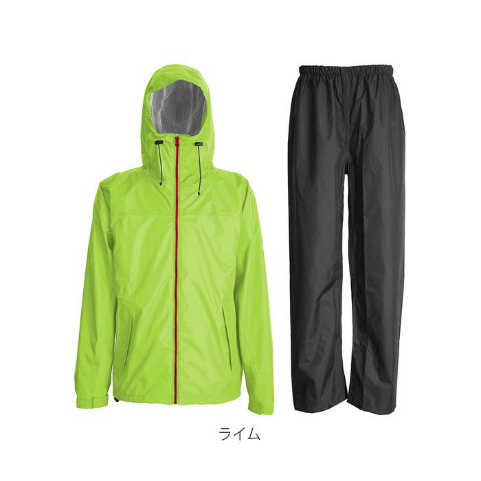 レインウェア 通販レインウェア メンズ 上下 通勤 通学 自転車 雨合羽 カッパ シンプル ブラック 黒 ゴルフ バイク 防水 フード付き Mサイズ レインウェア |  | 17