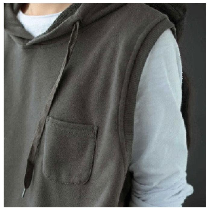 パーカー 通販パーカー ベスト レディース ジレ スウェット ノースリーブ プルオーバー フード付き ゆったり 秋 春 大きいサイズ 重ね着 おしゃれ  パーカー |  | 05