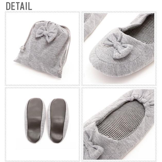 携帯スリッパ 折りたたみ レディース おしゃれ かわいい ルームシューズ 参観日 幼稚園 キュート 可愛い 折りたたみ 女性 スリッパ リボン | ブランド登録なし | 05