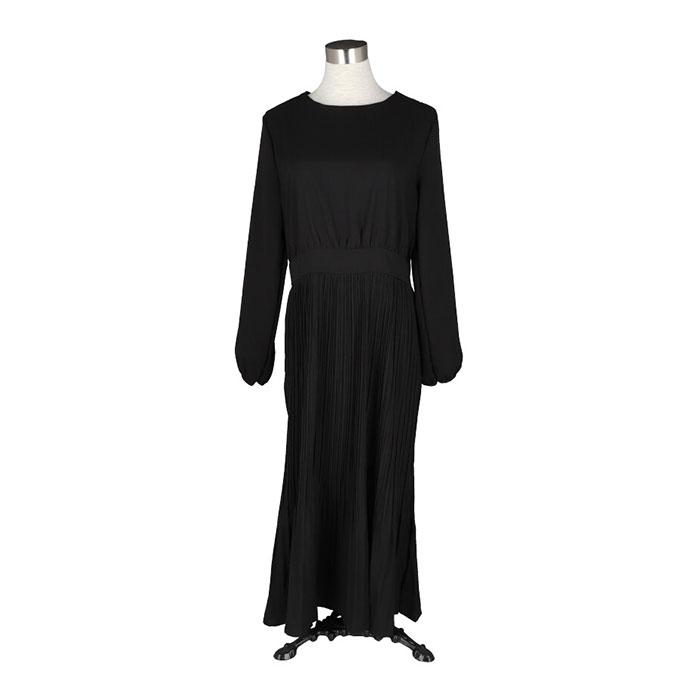 ワンピース 通販ワンピース 長袖 きれいめ 秋冬 ロングワンピース フォーマル ロング丈 プリーツ おしゃれ シンプル かわいい 大人可愛い 通勤 無地  ワンピース | ブランド登録なし | 03