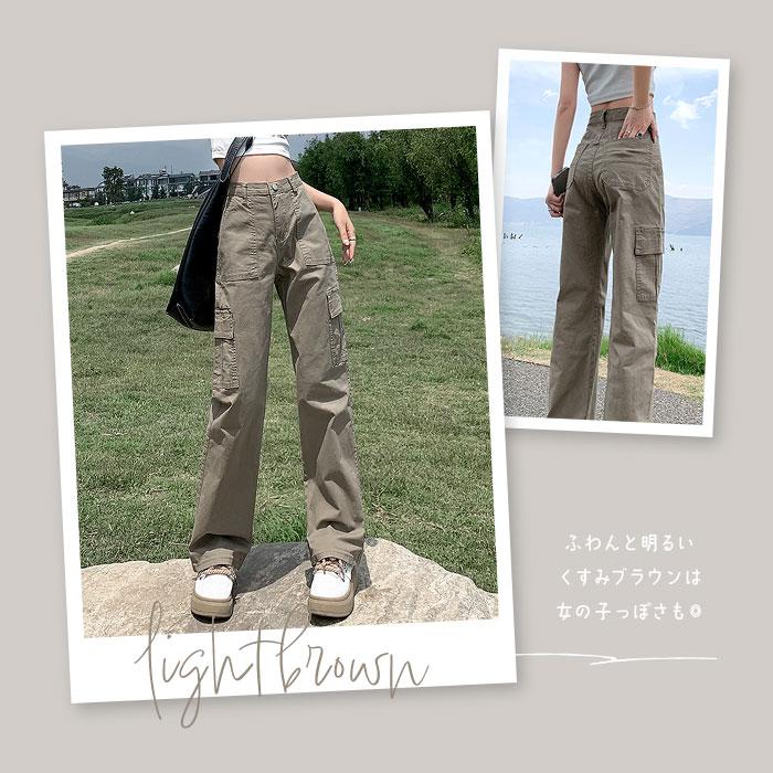カーゴパンツ レディース 通販 パンツ ズボン 長ズボン ベイカーパンツ ワークパンツ 作業着 チノパンツ ポケット 体型カバー ゆったり ゆるめ カーゴパンツ | BACKYARD FAMILY | 14