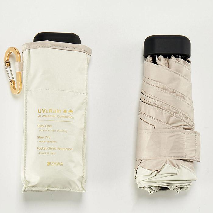 日傘 折りたたみ 通販 KIZAWA キザワ 折りたたみ傘 折りたたみ日傘 折り畳み傘 傘 かさ カサ コンパクト 手開き 日差し 5段式 カラビナ 54703-020 日傘 | KIZAWA | 08