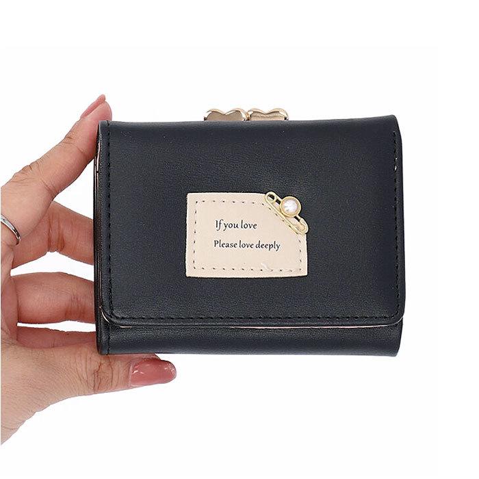 二つ折り財布 三つ折り財布 通販三つ折り財布 レディース がま口 ミニ財布 三つ折り 小銭入れ ミニウォレット 小さい 財布 ウォレット 合成革 おしゃれ 安全 | ブランド登録なし