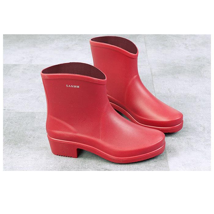 レインブーツ レディース ショート 通販 おしゃれ シンプル レインシューズ ブーツ 長靴 ショート丈 防水 滑り止め 雨 雨靴 園芸 ガーデニング レインブーツ | ショート | 02