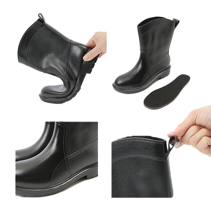 レインブーツ レディース ショート 通販 おしゃれ シンプル レインシューズ ブーツ 長靴 ミドル丈 防水 一体成型 滑り止め 雨 雨靴 園芸 レインブーツ | ブランド登録なし | 13