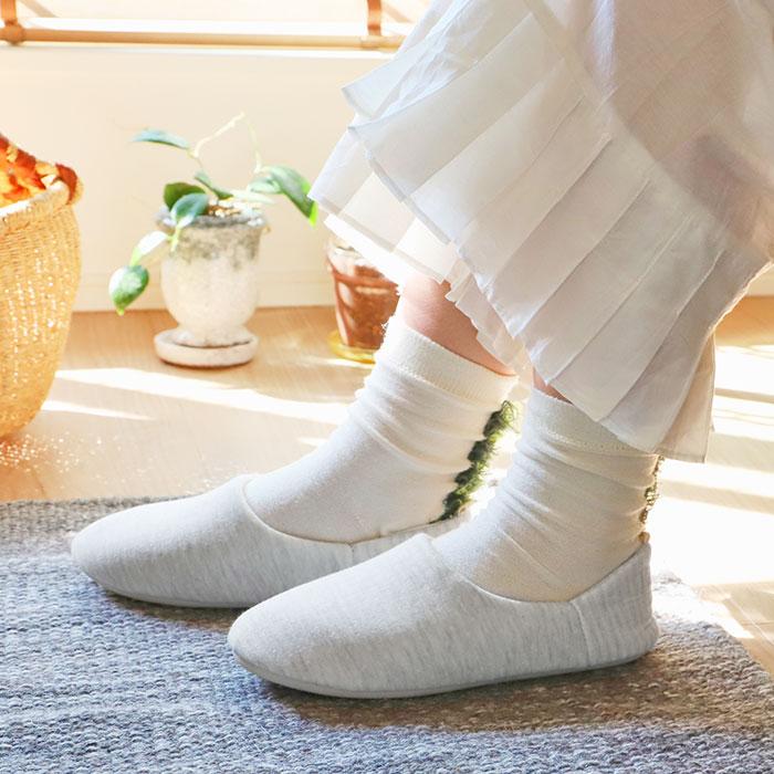 ルームシューズ あったか レディース 通販 かかと付き 室内履き 折り畳み 折りたたみ 滑り止め ゴム底 携帯 洗える 軽量 軽い 足にやさしい ルームシューズ |  | 02