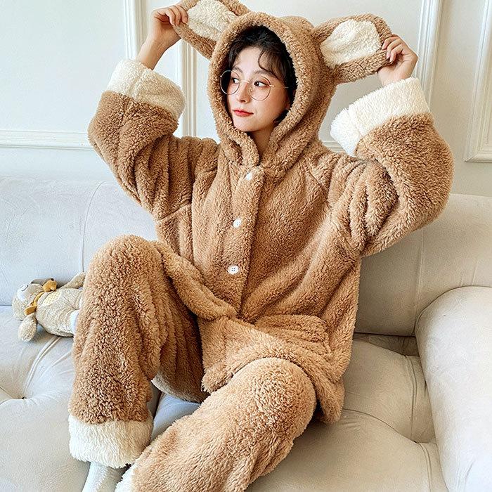 ルームウェア 冬 レディース 通販 パジャマ 暖かい もこもこ かわいい ナイトウェア 可愛い 長袖 ロングパンツ モコモコ 部屋着 大きいサイズ 寝巻 ガウン Krw02 Backyard Family ママタウン 通販 Yahoo ショッピング