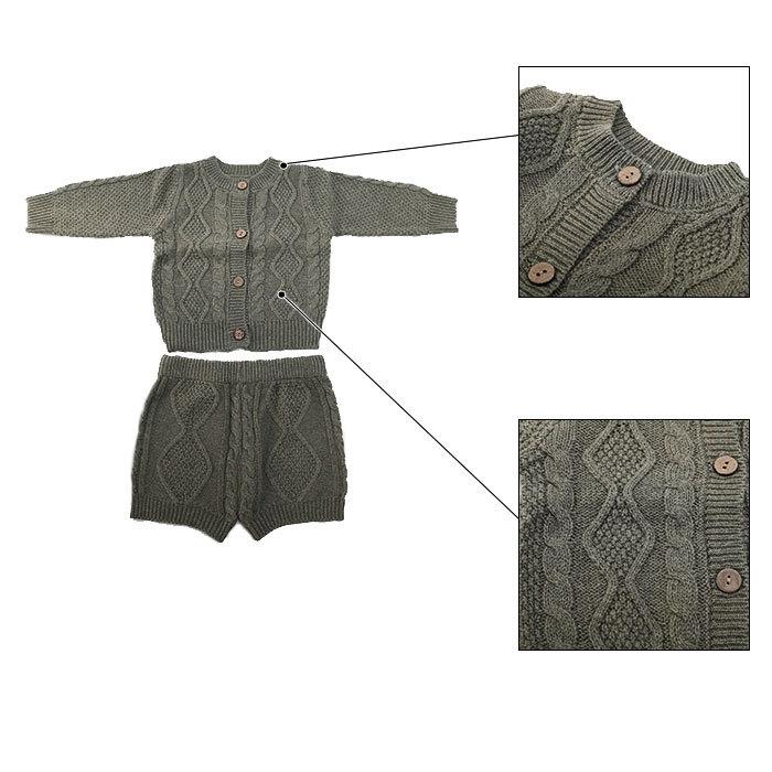 ベビー 通販ベビー セットアップ ベビー服 女の子 秋冬 男の子 ニット カーディガン ニットパンツ 66cm 65 73cm 75 80cm 90cm キッズ おしゃれ かわいい  ベビー |  | 12