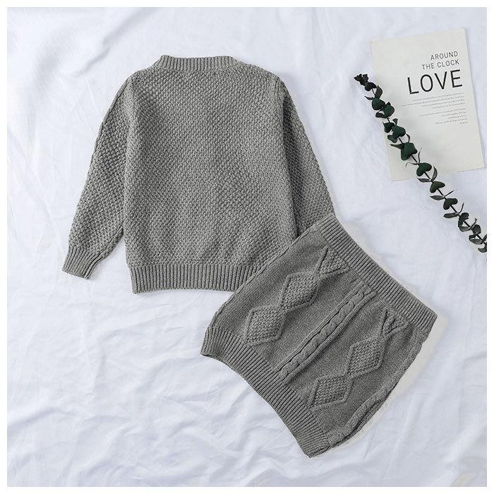 ベビー服 通販ベビー服 セットアップ ニット ベビー 女の子 スカート カーディガン ニットセットアップ 綿 コットン アラン編み おしゃれ かわいい  ベビー服 |  | 05
