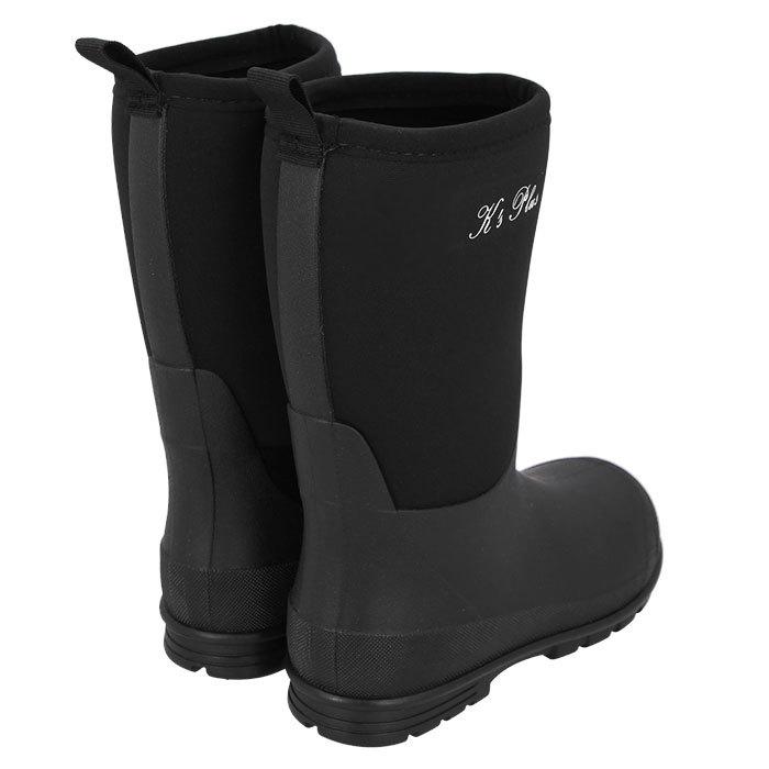キッズ レインブーツ 通販 レインシューズ 長靴 黒 ブラック ネオプレン K's Plus ケーズプラス 完全防水 伸縮 保温 防滑底 クロロプレン 通気 キッズ |  | 06