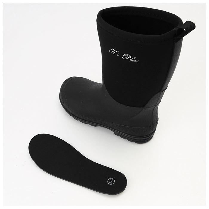 キッズ レインブーツ 通販 レインシューズ 長靴 黒 ブラック ネオプレン K's Plus ケーズプラス 完全防水 伸縮 保温 防滑底 クロロプレン 通気 キッズ |  | 12