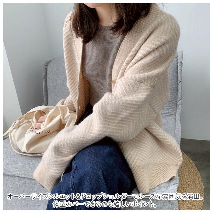 ニットカーディガン レディース 通販 ショート丈 厚手 長袖 ゆったり Vネック ニット カーディガン 羽織 ふわふわ 暖かい オフィス 寒さ対策 ニットカーディガン |  | 03