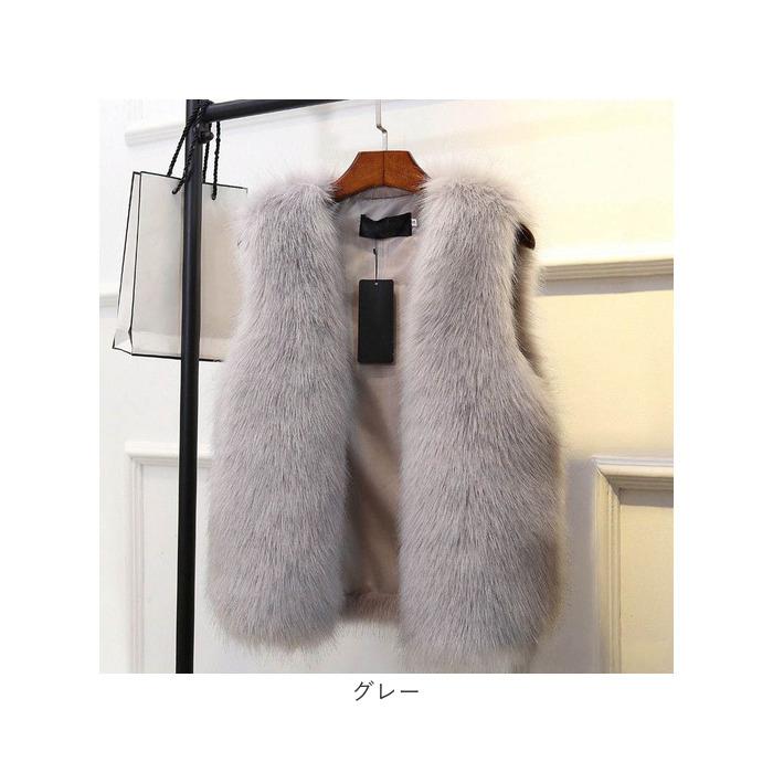 ファーベスト レディース 通販 ファー ベスト ロング フェイクファー エコファー ジレ 秋冬 羽織り ミドル丈 オーバーサイズ 大きいサイズ ゆったり 前開き | ブランド登録なし | 17