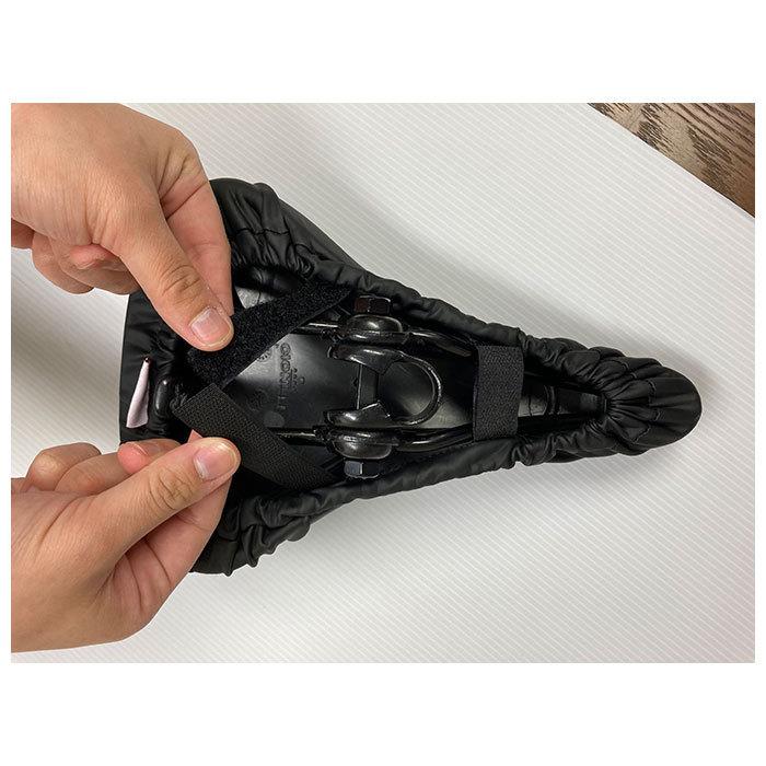 自転車 通販自転車 サドルカバー スポーツタイプ 補修用 ストレッチ サイクリング 椅子 カバー シンプル 無地 ブラック 黒 カワスミ Kawasumi  自転車 |  | 03