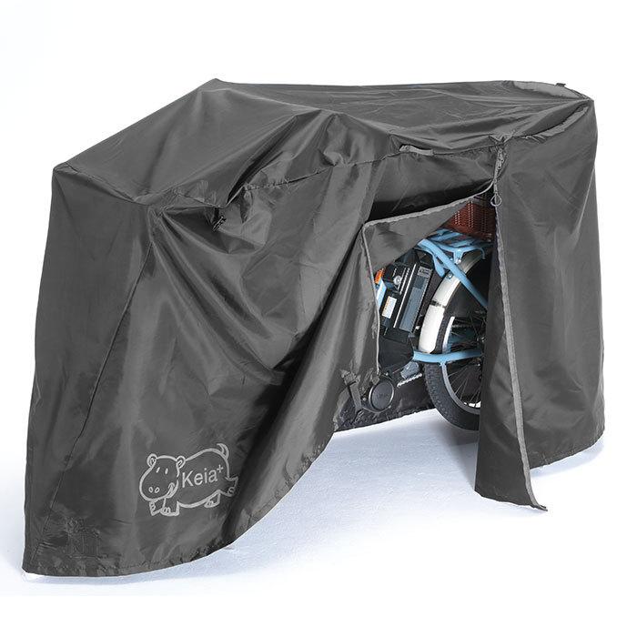 自転車カバー 子供乗せ 通販 サイクルカバー 厚手 丈夫 ブラック シンプル 防水 撥水 はっ水 ほこりよけ 前子供乗せ チャイルドシート 埃よけ 自転車カバー |  | 03