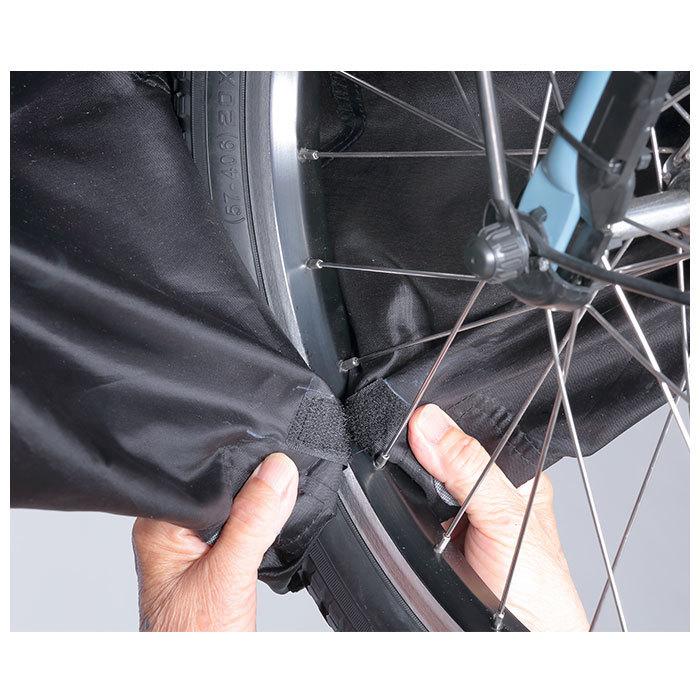 自転車カバー 子供乗せ 通販 サイクルカバー 厚手 丈夫 ブラック シンプル 防水 撥水 はっ水 ほこりよけ 前子供乗せ チャイルドシート 埃よけ 自転車カバー |  | 05